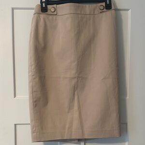 Ann Taylor Beige Pencil Skirt